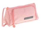School pencil case double sachet cosmetic bag pink 4