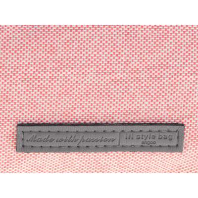 School pencil case double sachet cosmetic bag pink