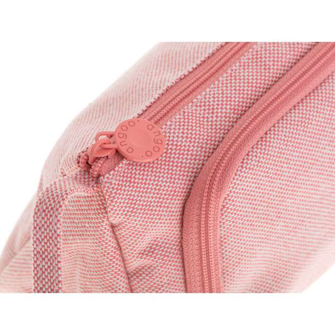 School pencil case double sachet cosmetic bag pink