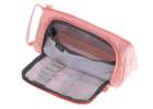 School pencil case double sachet cosmetic bag pink 9