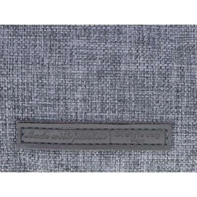 School pencil case double sachet make-up bag grey