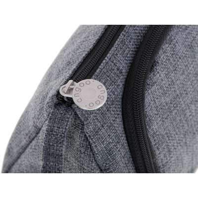 School pencil case double sachet make-up bag grey