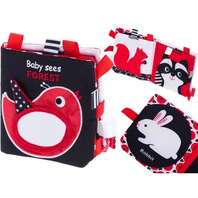 Sensory book teether tag contrast forest