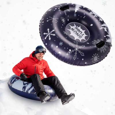 Slide sled inflatable snow wheel tire