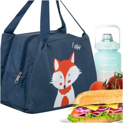 Thermal insulation bag breakfast lunch fox orange
