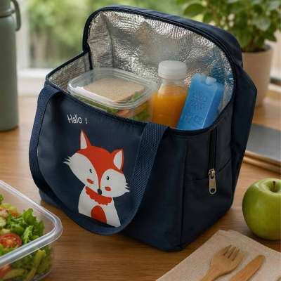 Thermal insulation bag breakfast lunch fox orange