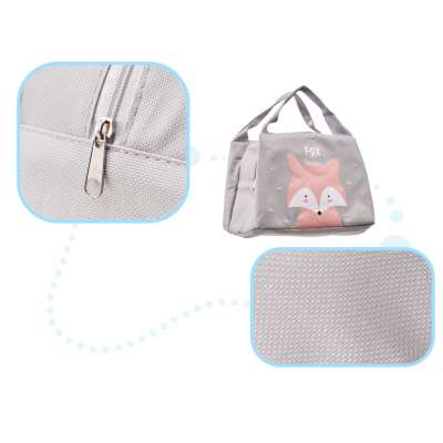 Thermal insulation bag breakfast lunch fox pink