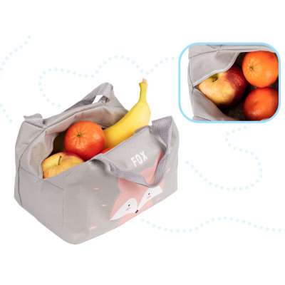 Thermal insulation bag breakfast lunch fox pink