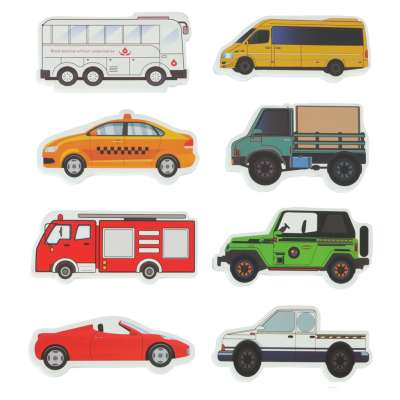 Children's water bath toy sticker foam cars street puzzle 23 el.