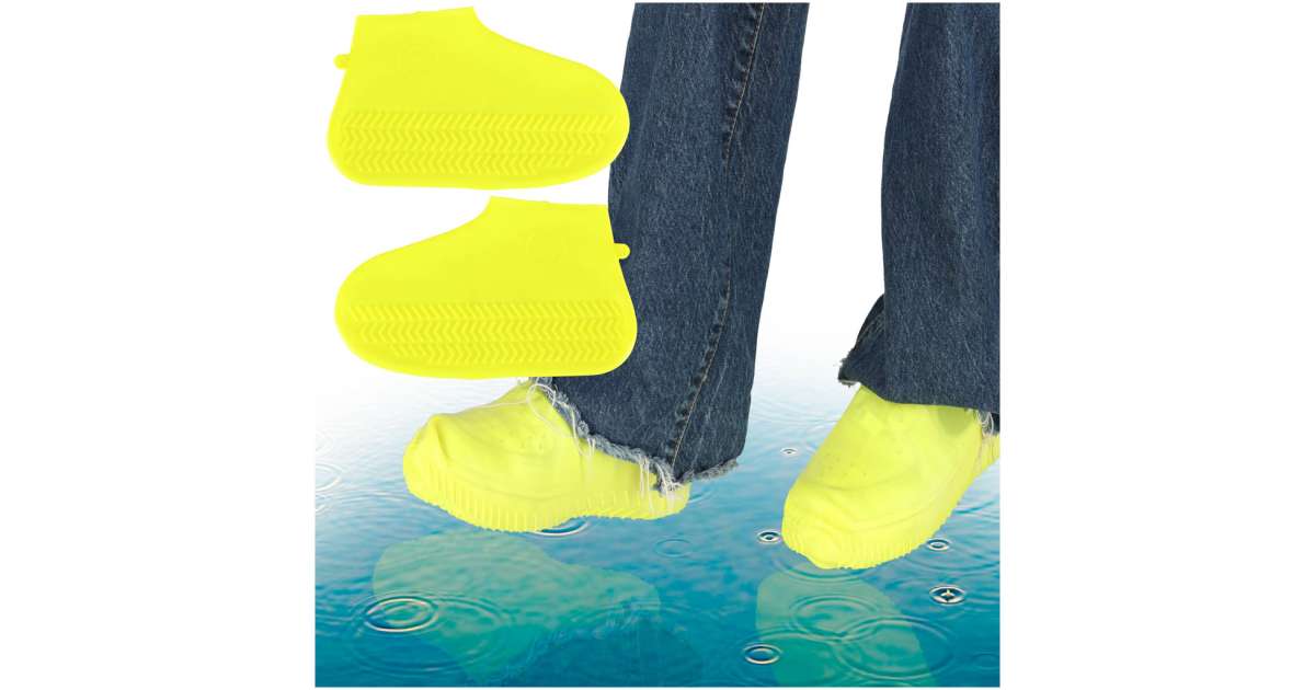 Waterproof boot protectors wellingtons S yellow size 26-34 - Ikonka ...