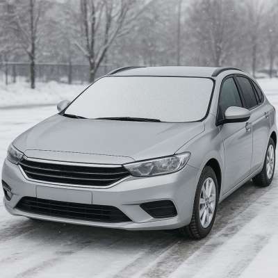 Anti-frost windscreen cover mat