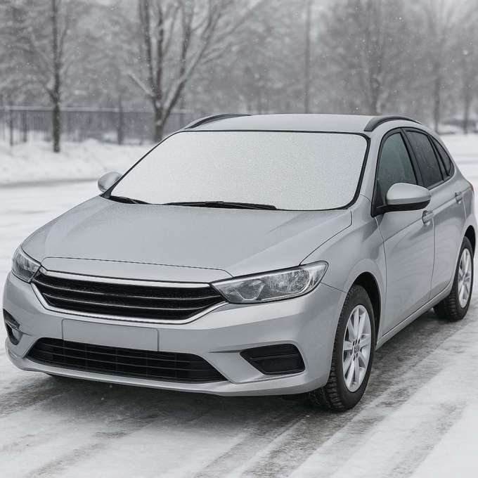 Anti-frost windscreen cover mat