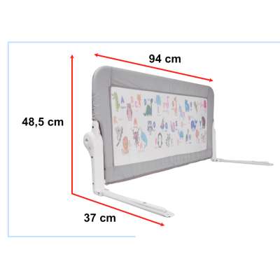 Barierka ochronna bramka osłonka do łóżka 90cm zwierzęta