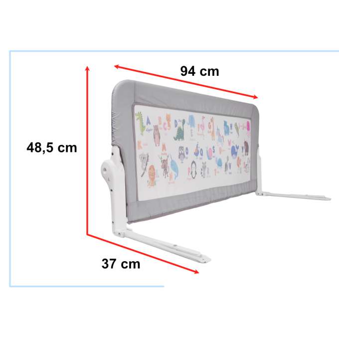 Barierka ochronna bramka osłonka do łóżka 90cm zwierzęta