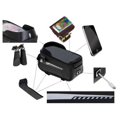  Bike bag pannier waterproof phone holder