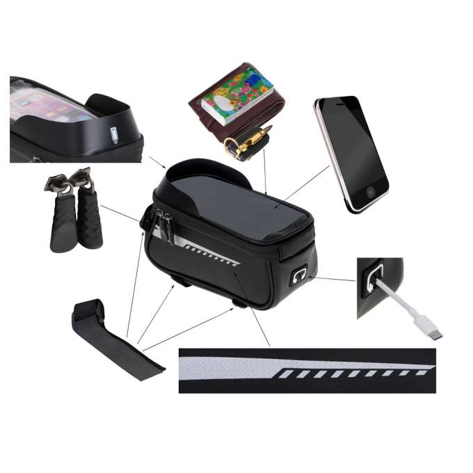  Bike bag pannier waterproof phone holder