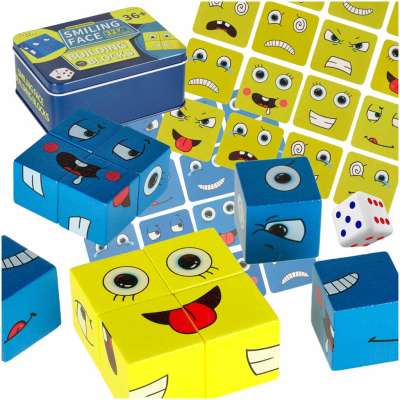 Creative blocks challenge changing face in a can
