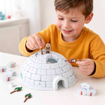 Dexterity game Igloo move game penguins