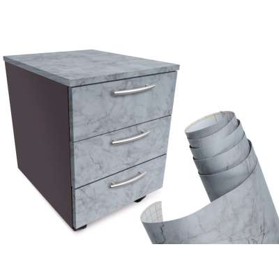 Foil roll self-adhesive veneer wallpaper gray marble 1,22x50m