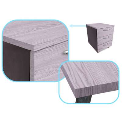 Foil roll self-adhesive veneer wallpaper oak silver-gray 1,22x50m
