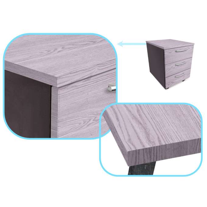 Foil roll self-adhesive veneer wallpaper oak silver-gray 1,22x50m