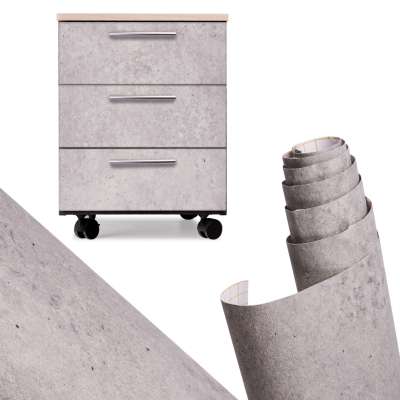 Foil roll self-adhesive wallpaper veneer blue-gray cement 1,22x50m