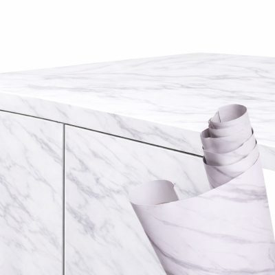 Foil roll self-adhesive wallpaper veneer white marble - jazz 1,22x50m