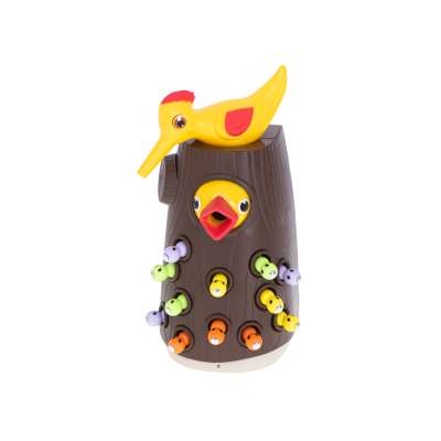 Magnetic arcade game feed the bird catch the worm the hungry woodpecker