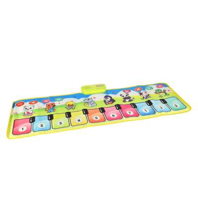 Interactive piano music mat with recording