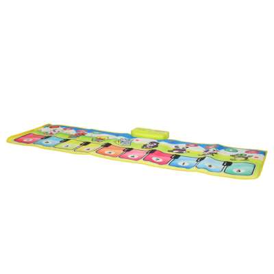 Interactive piano music mat with recording