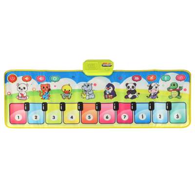 Interactive piano music mat with recording