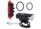 LED bicycle light rear-front set USB 2