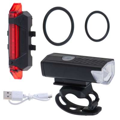 LED bicycle light rear-front set USB