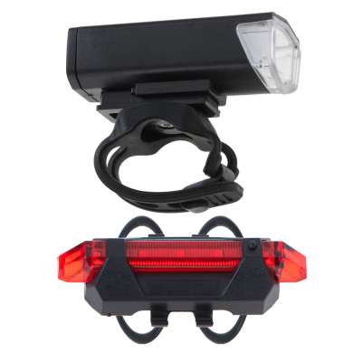 LED bicycle light rear-front set USB