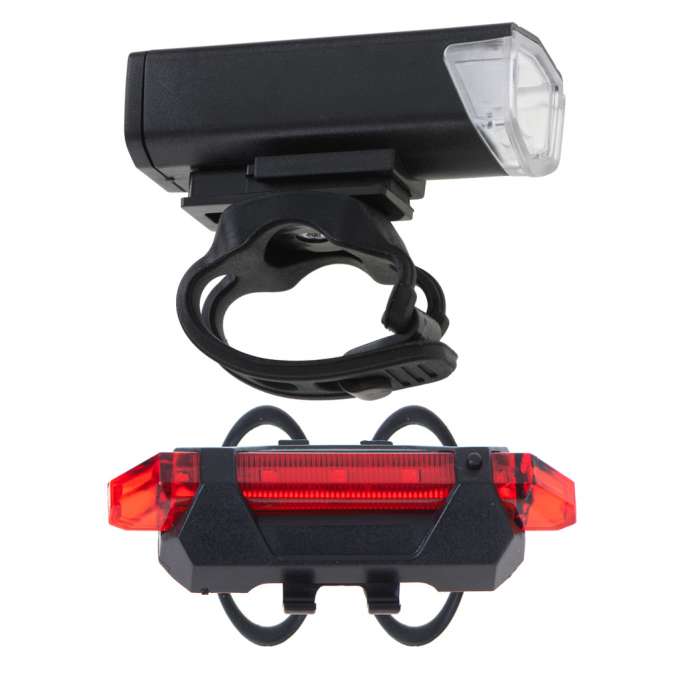 LED bicycle light rear-front set USB
