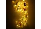 LED curtain lights with figures Christmas 3m 125LED 10 bulbs warm white mains supply 3