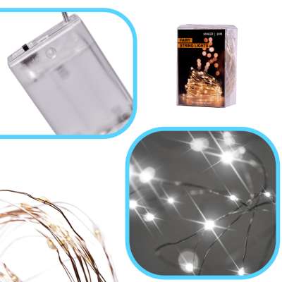 LED decorative wire lights 10m 100LED cold white