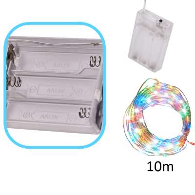 LED decorative wire lights 10m 100LED multicolor