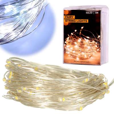 LED decorative wire lights 5m 50LED cold white