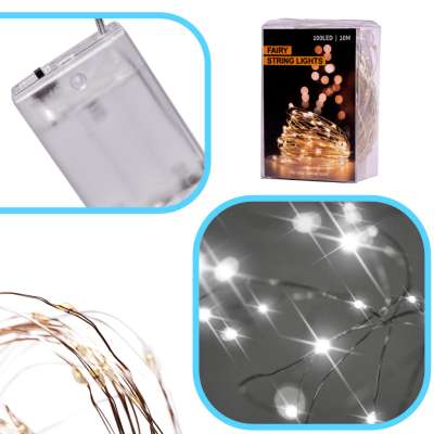 LED decorative wire lights 5m 50LED cold white