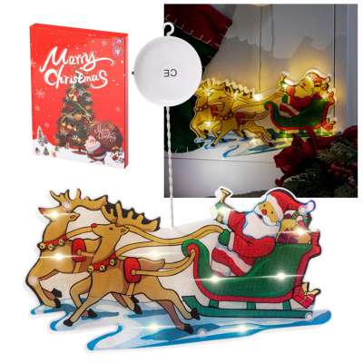 LED lights pendant Christmas decoration Santa's sleigh.