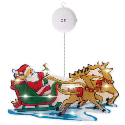 LED lights pendant Christmas decoration Santa's sleigh.