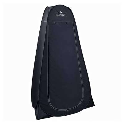 LUARO Self-folding tent for shower changing room tourist toilet black