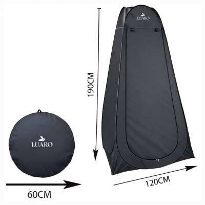 LUARO Self-folding tent for shower changing room tourist toilet black