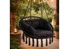 LUARO swing chair stork's nest with cushion black 80 cm 150 kg 4