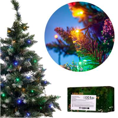 Lampki LED łańcuch świetlny 10m 100LED multikolor