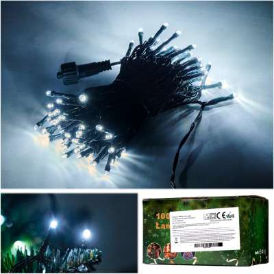 LED lights light chain 10m 100LED cold white