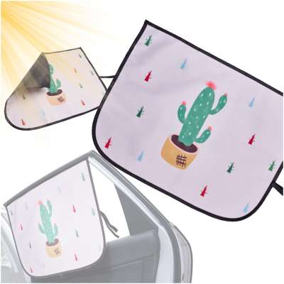 Magnetic curtain car window cover cactus