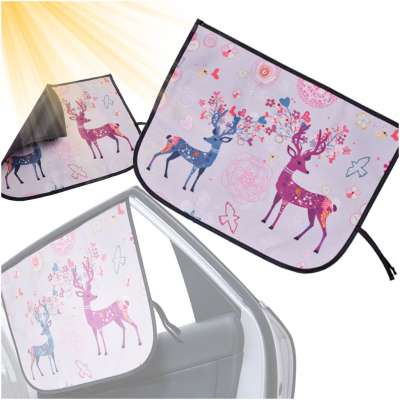 Magnetic curtain car window cover deer