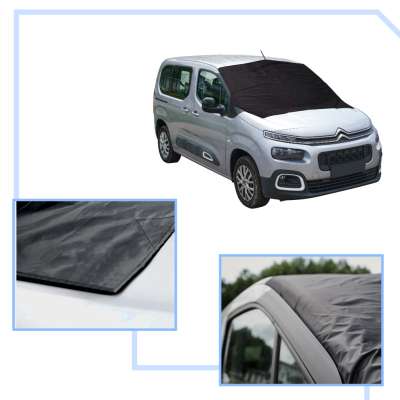Magnetic curtain windshield sunshade